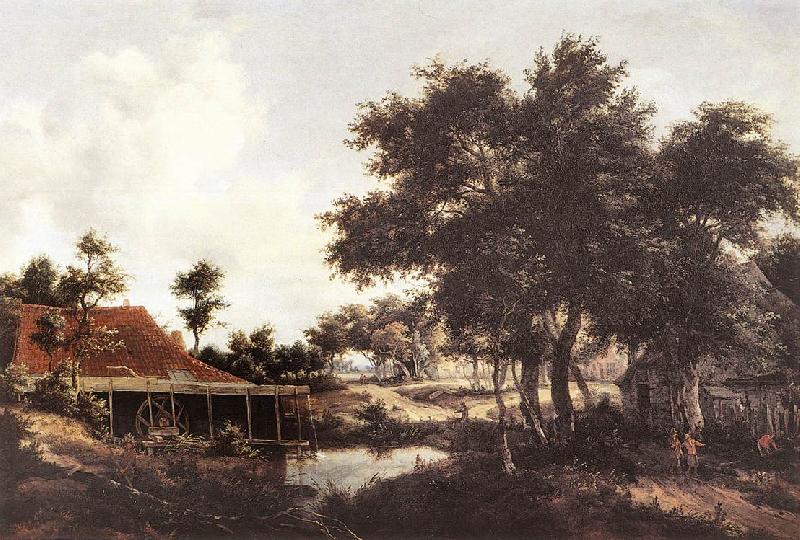 HOBBEMA, Meyndert The Water Mill sgr4 oil painting picture